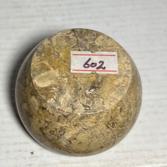 Polished Stone Marble Tealight Candle Holder Natural Beige Minimalist Unique - Picture 10 of 10